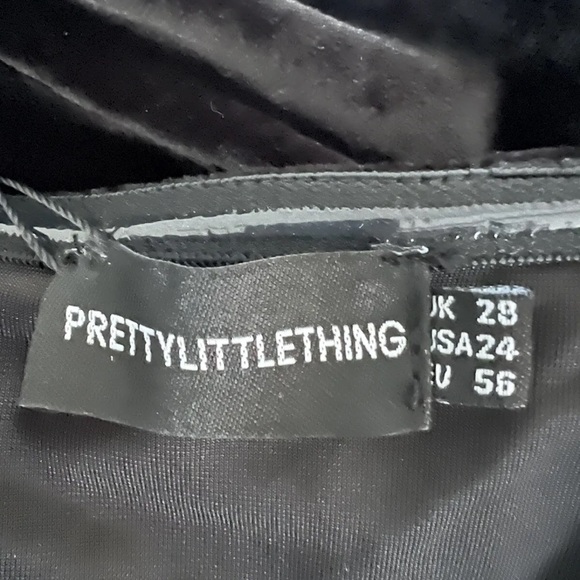 NEW velvet dress underboob Pretty little Thing stretch corseted inner bra - Picture 6 of 11